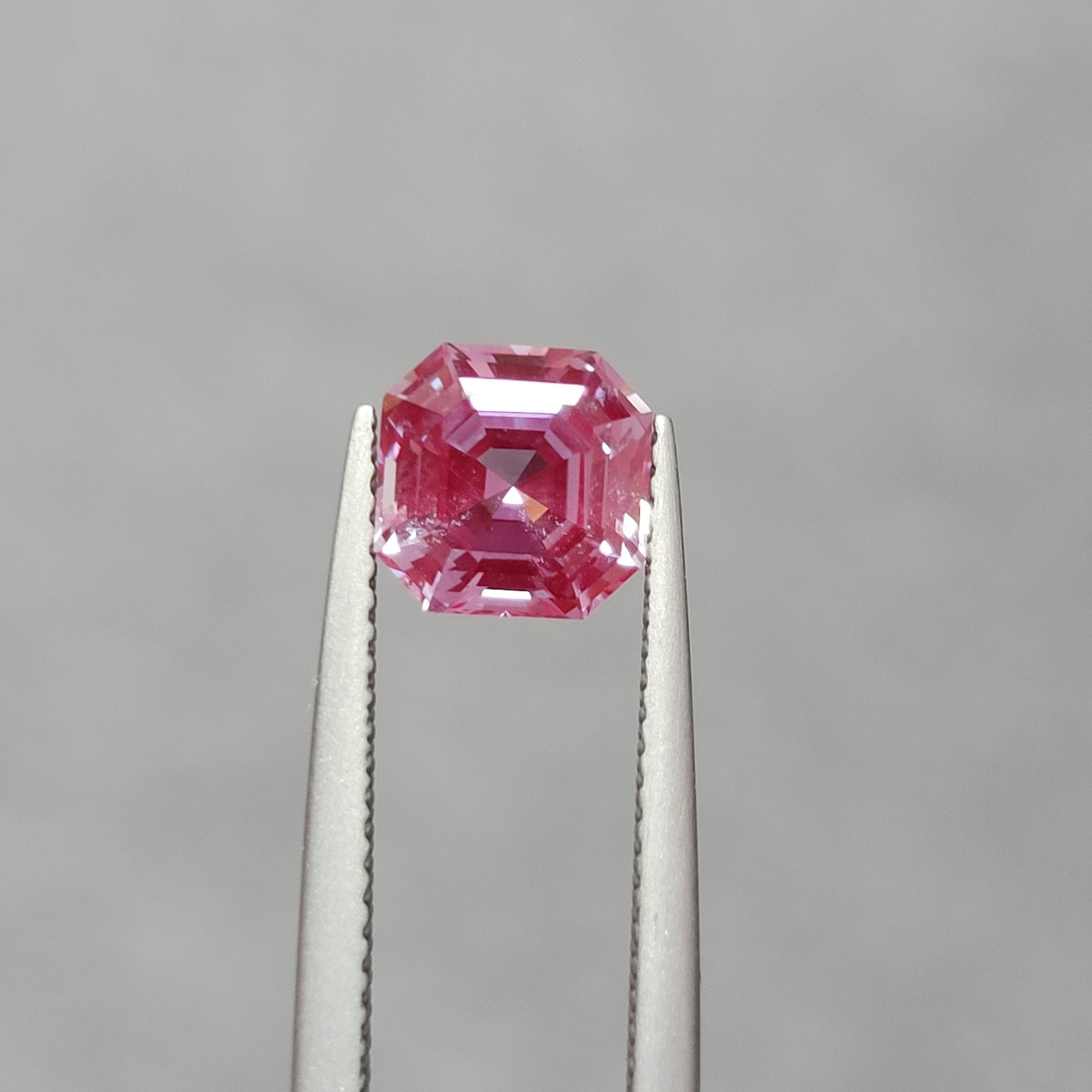 7mm 2.15ct loose alexandrite lab grown ascher cut loop clean gemstone