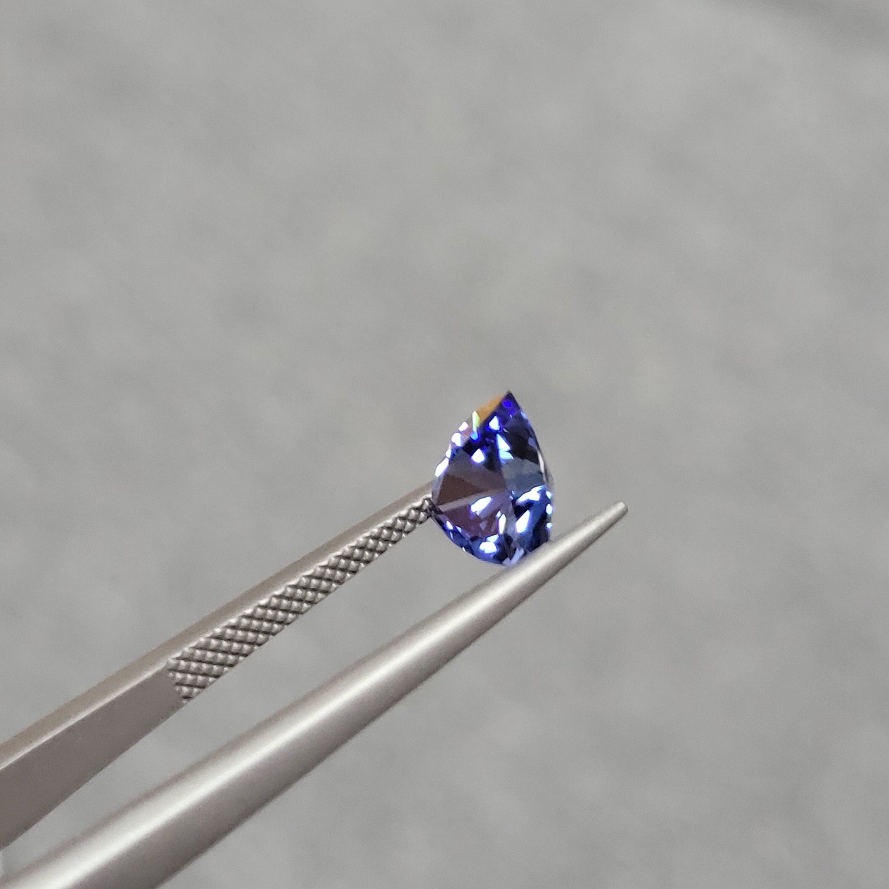 8mm loose sapphire 2.19ct lab grown trillion faceted ceylon sapphire, blue gemstone