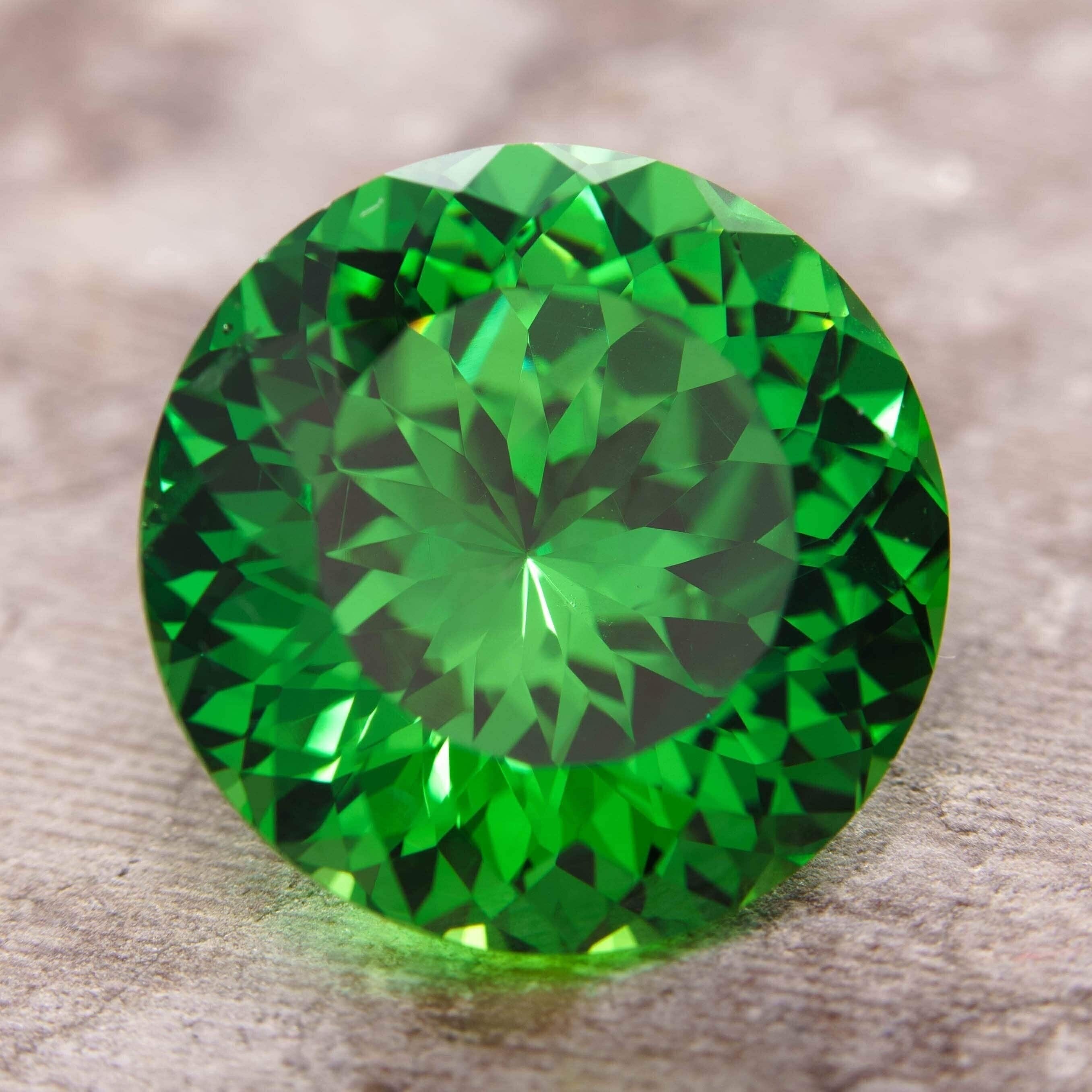 12mm loose vivid green portuguese cut cubic zirconia