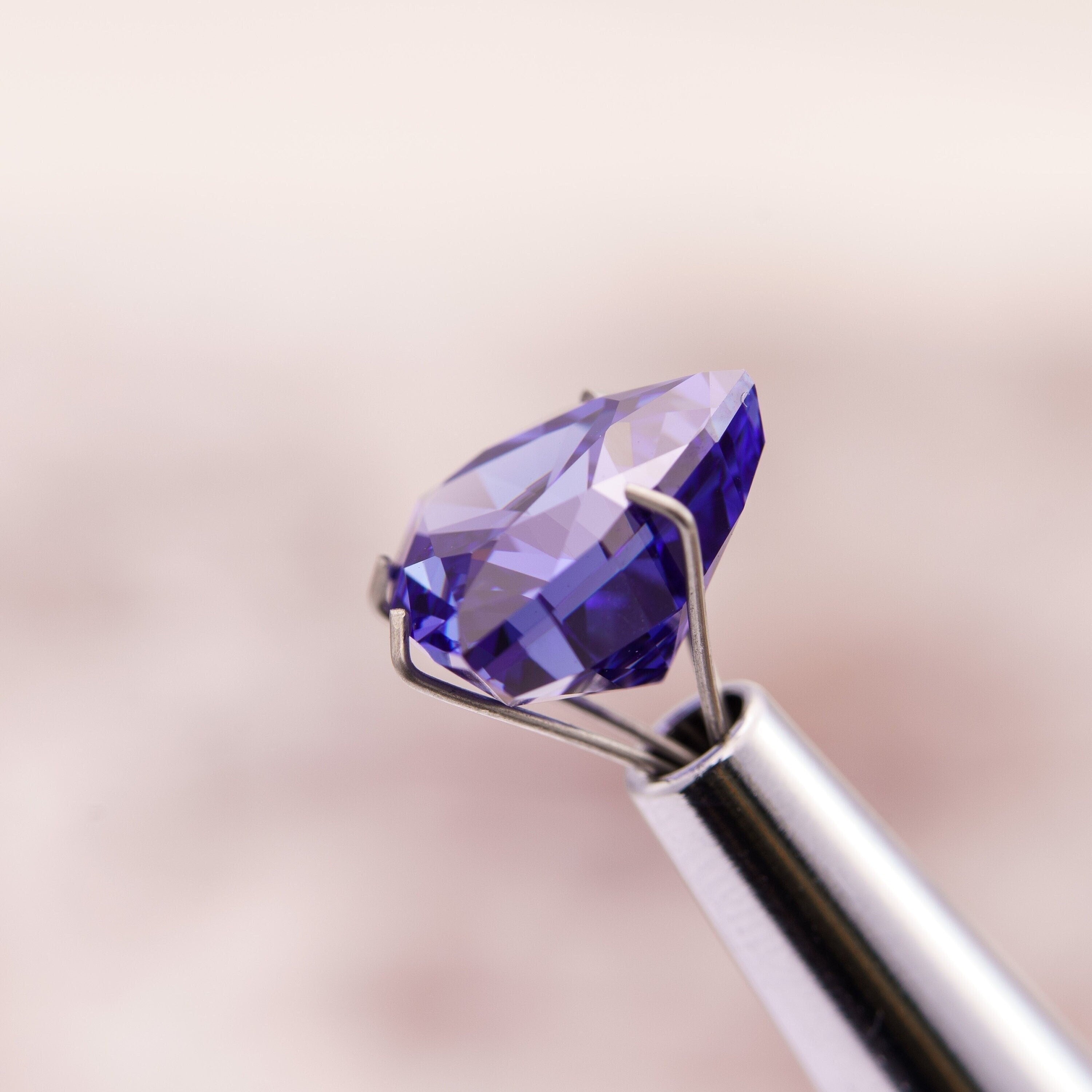 10mm trillion cut tanzanite high-quality cubic zirconia loose stone