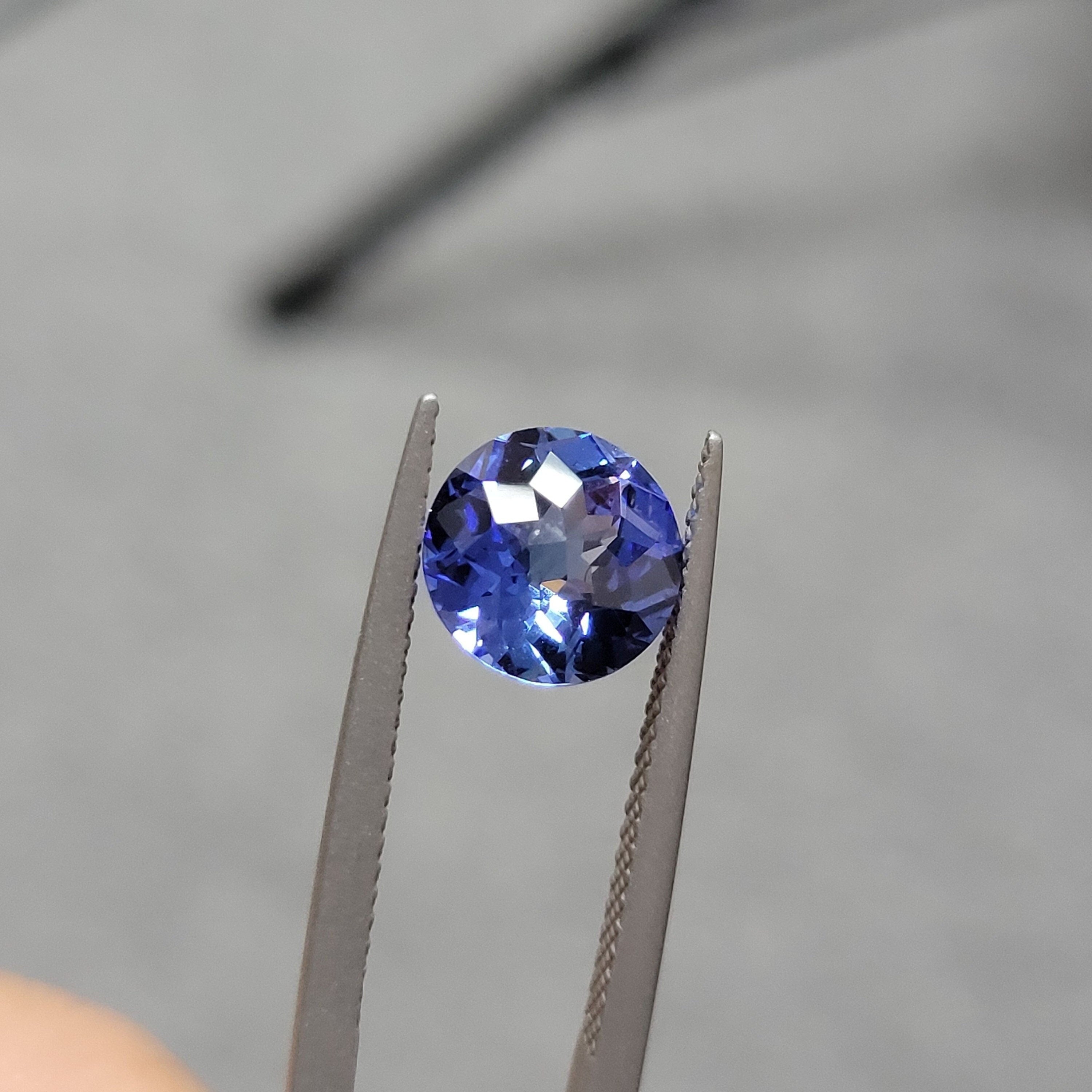 8mm loose sapphire 2.4ct lab grown imperial round faceted ceylon sapphire, blue gemstone