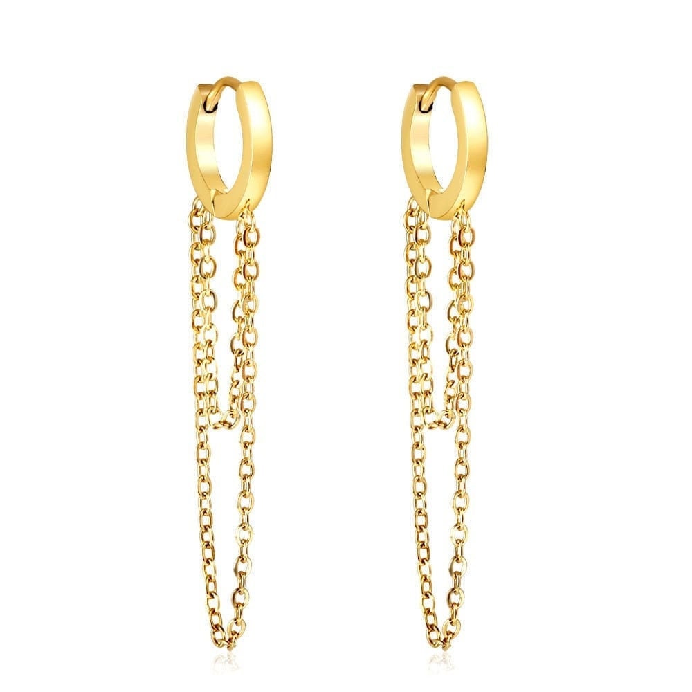 18k gold plating dangle earrings jewelry for woman best gift for her stainless steel minimalist