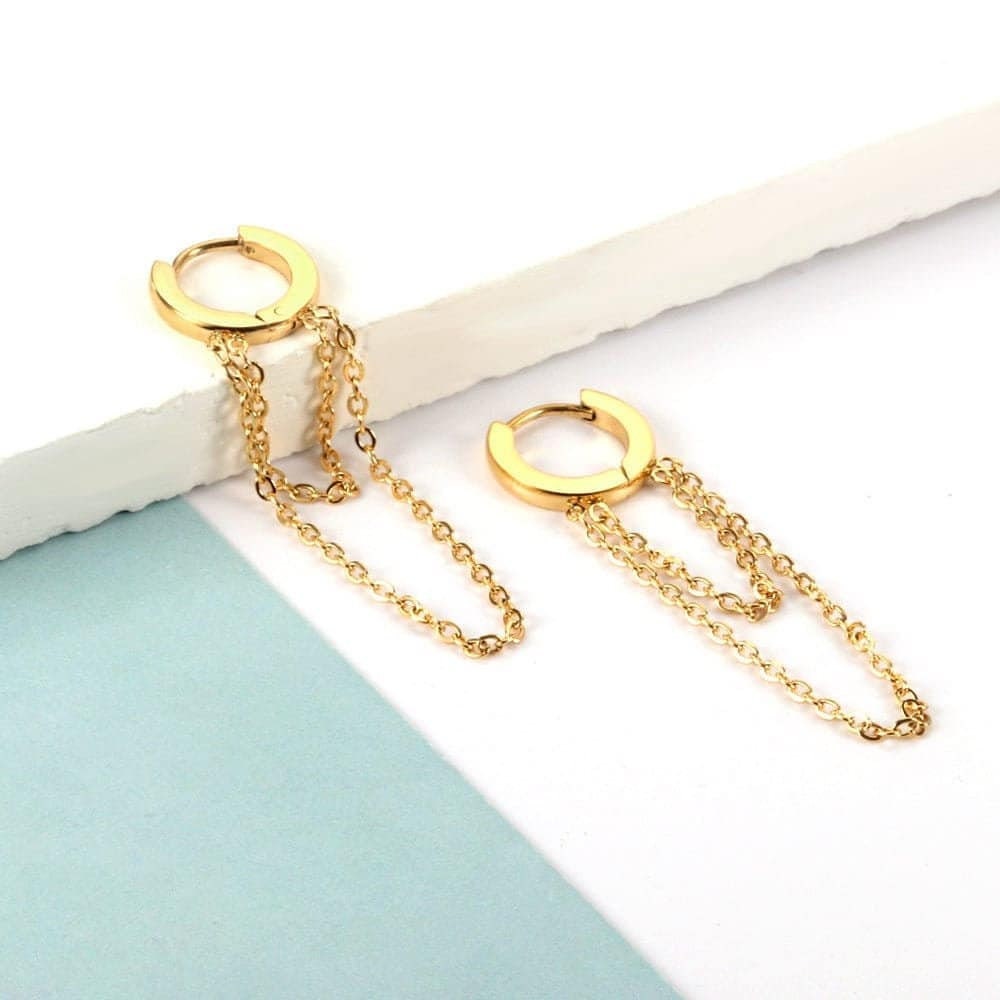 18k gold plating dangle earrings jewelry for woman best gift for her stainless steel minimalist