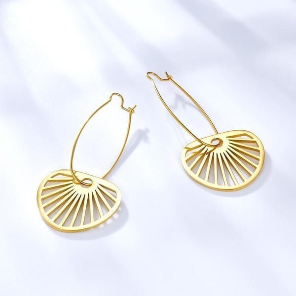 18k plating dangle gold earrings jewelry for woman best gift for her stainless steel