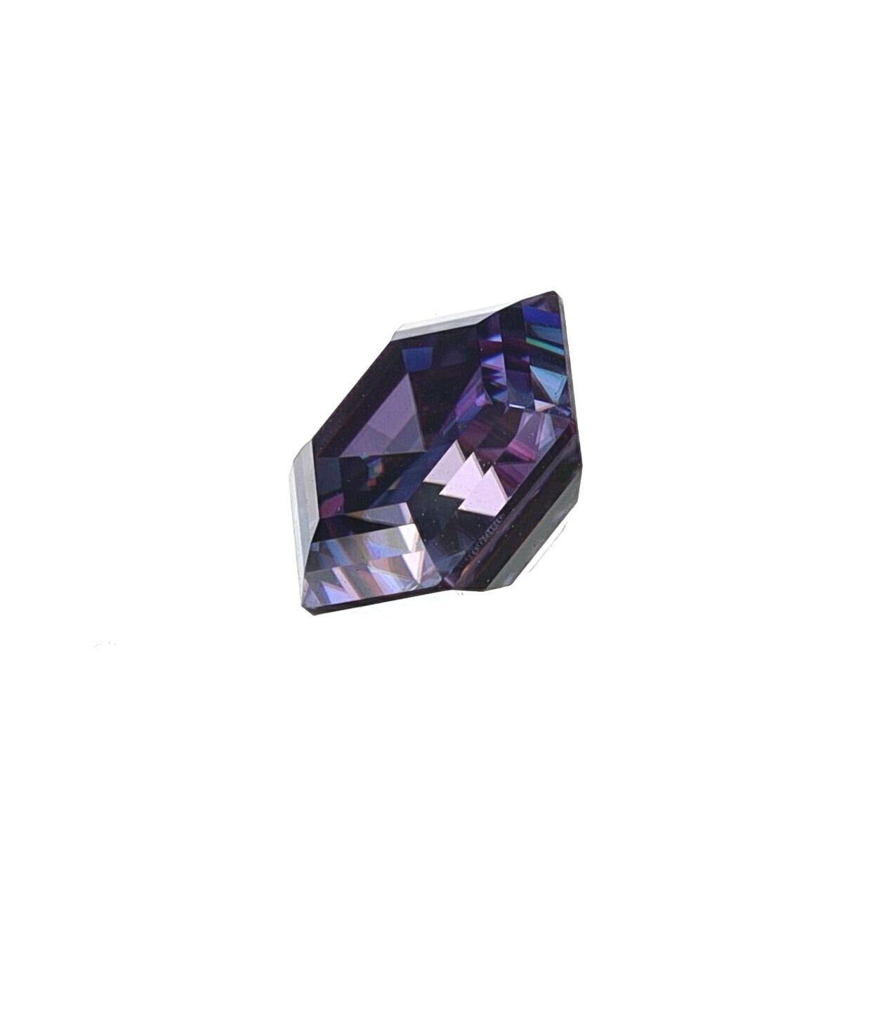 Moissanite imperial purple color certified 2ct hexagon cut gemstone (7mm) - unique gra certified jewelry find