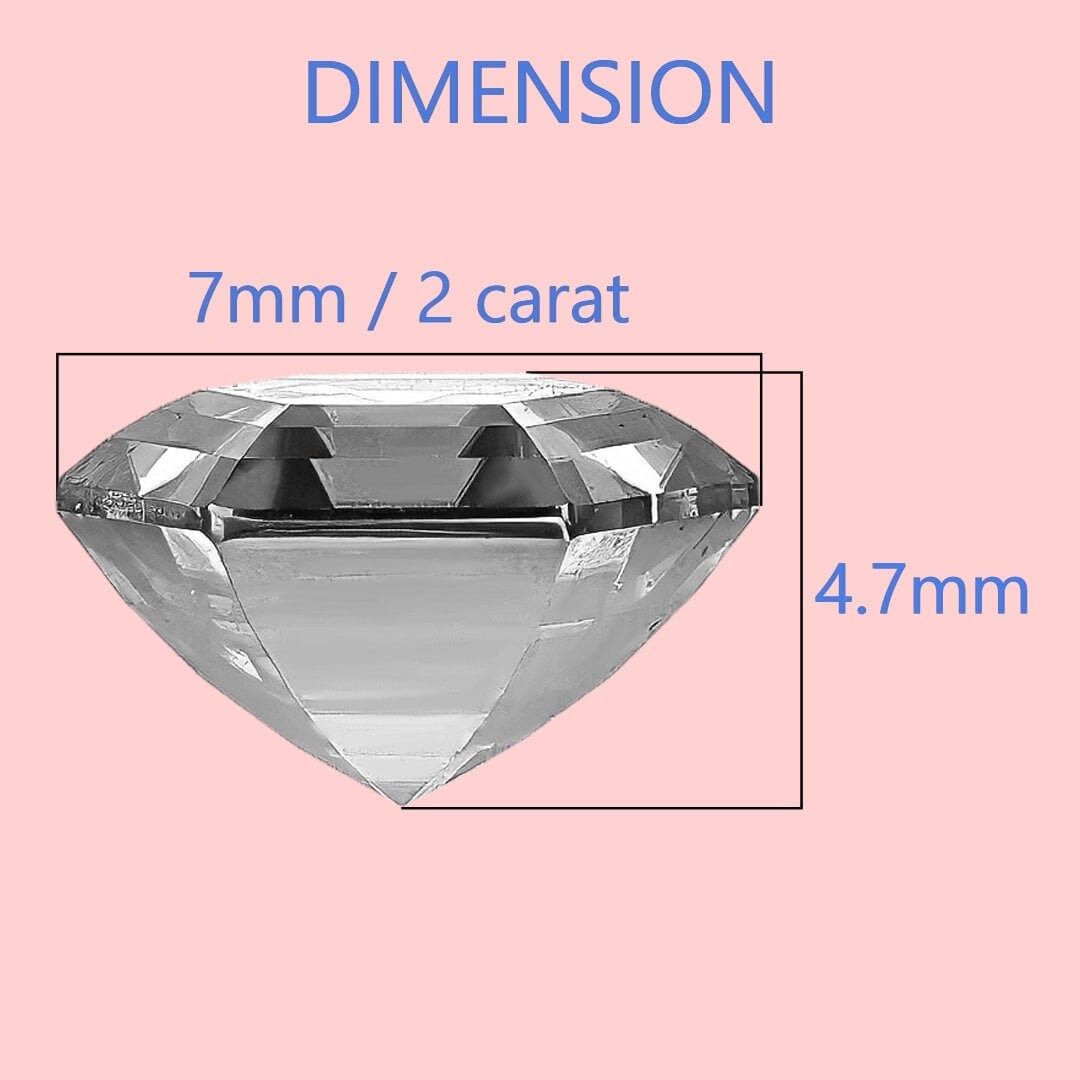 Moissanite rainbow certified 2ct hexagon cut gemstone (7mm) - unique gra certified jewelry find