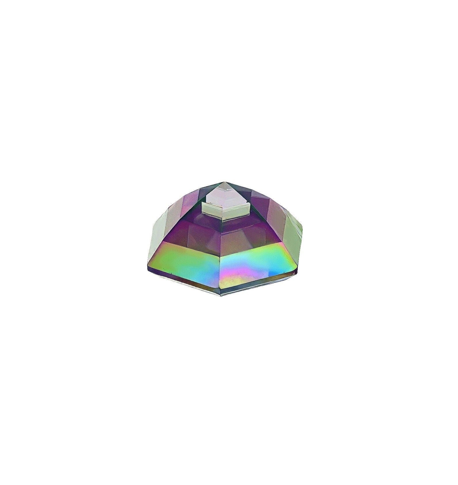 Moissanite rainbow green certified 2ct hexagon cut gemstone (7mm) - unique gra certified jewelry find