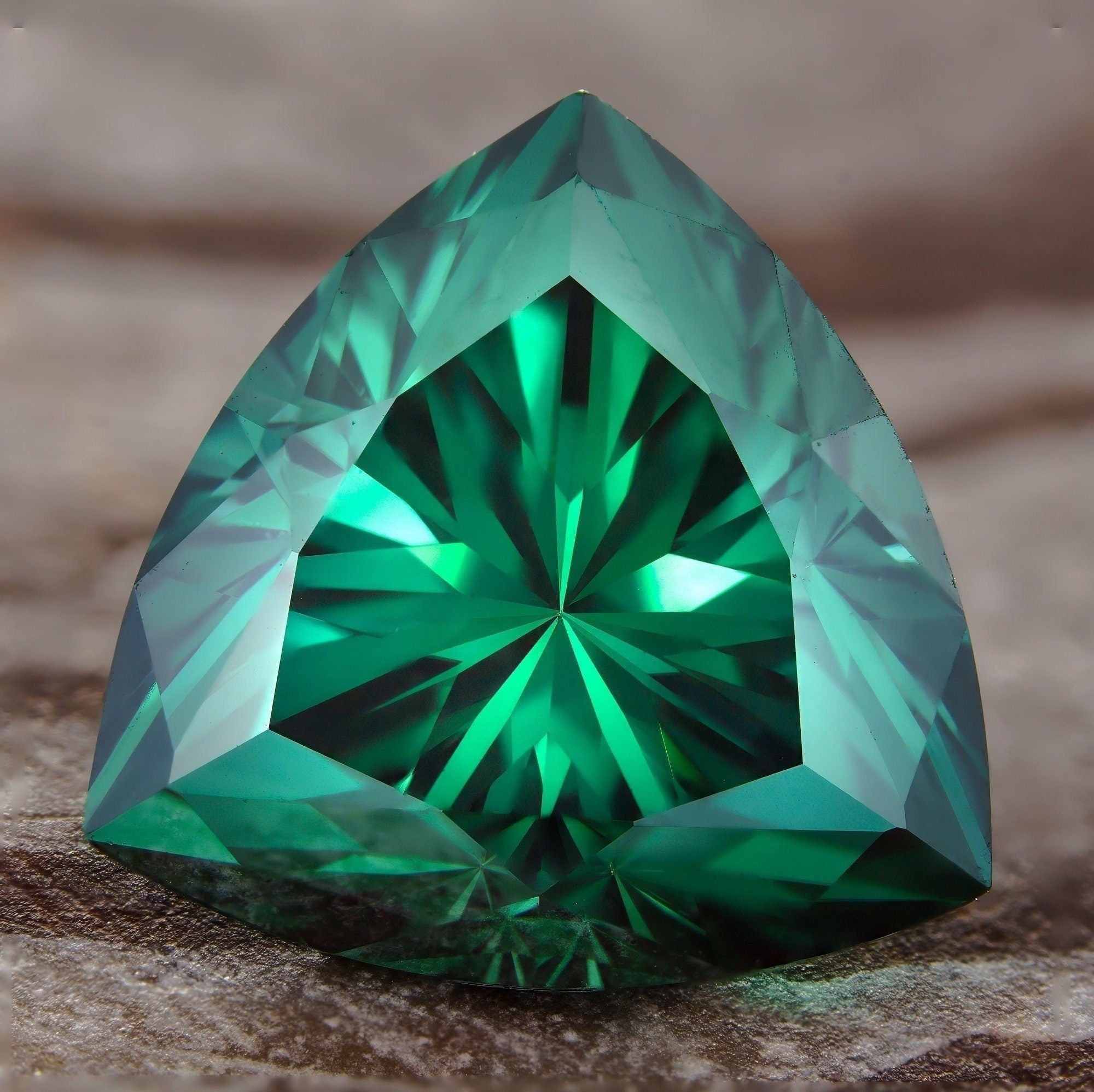 8mm 2ct loose moissanite certified vvs1 vivid green trillion cut gra laboratory gemstone