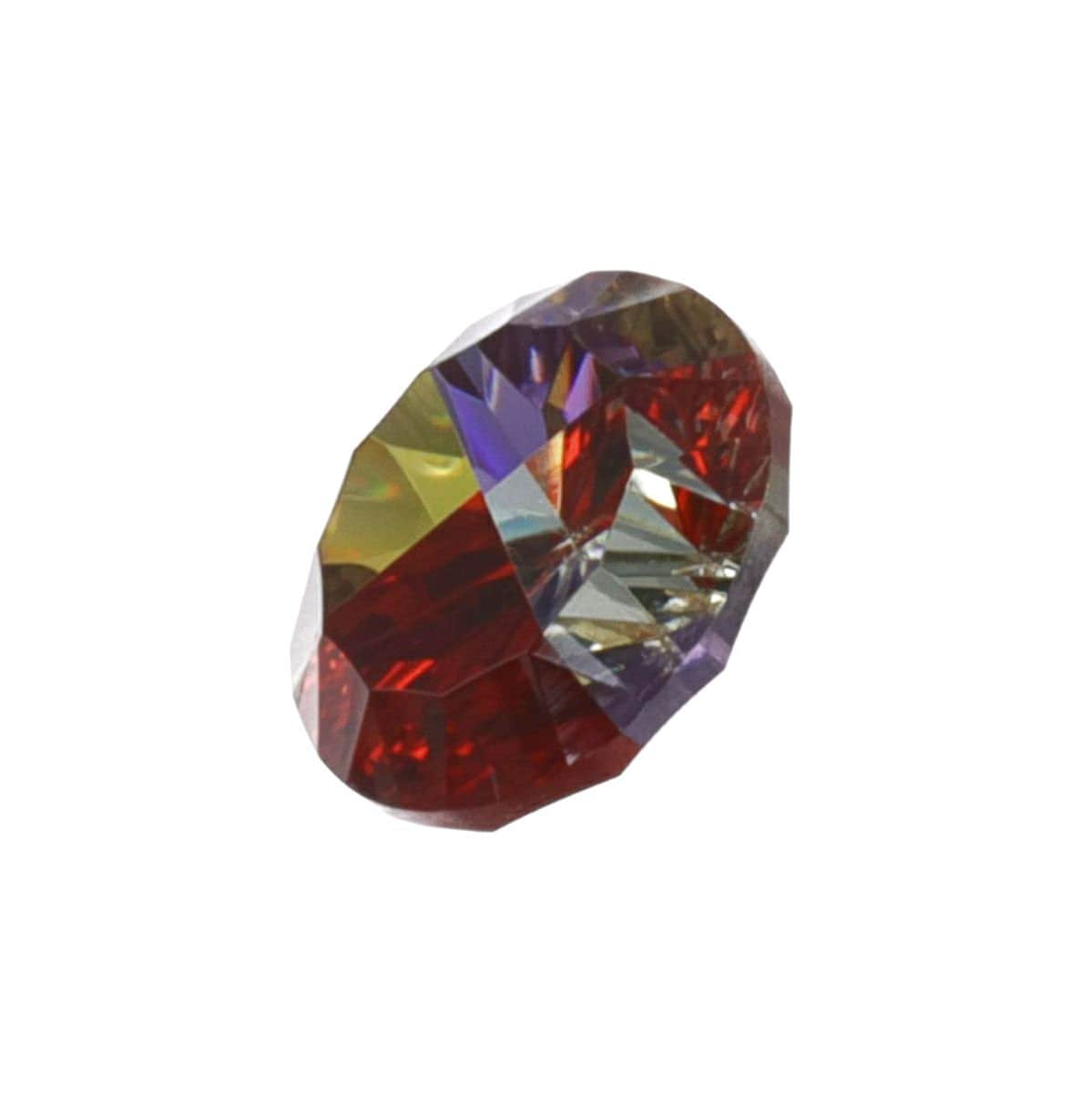 Cubic zirconia 8mm Inlay Tri-colored Gemstone Round Brilliant Cut