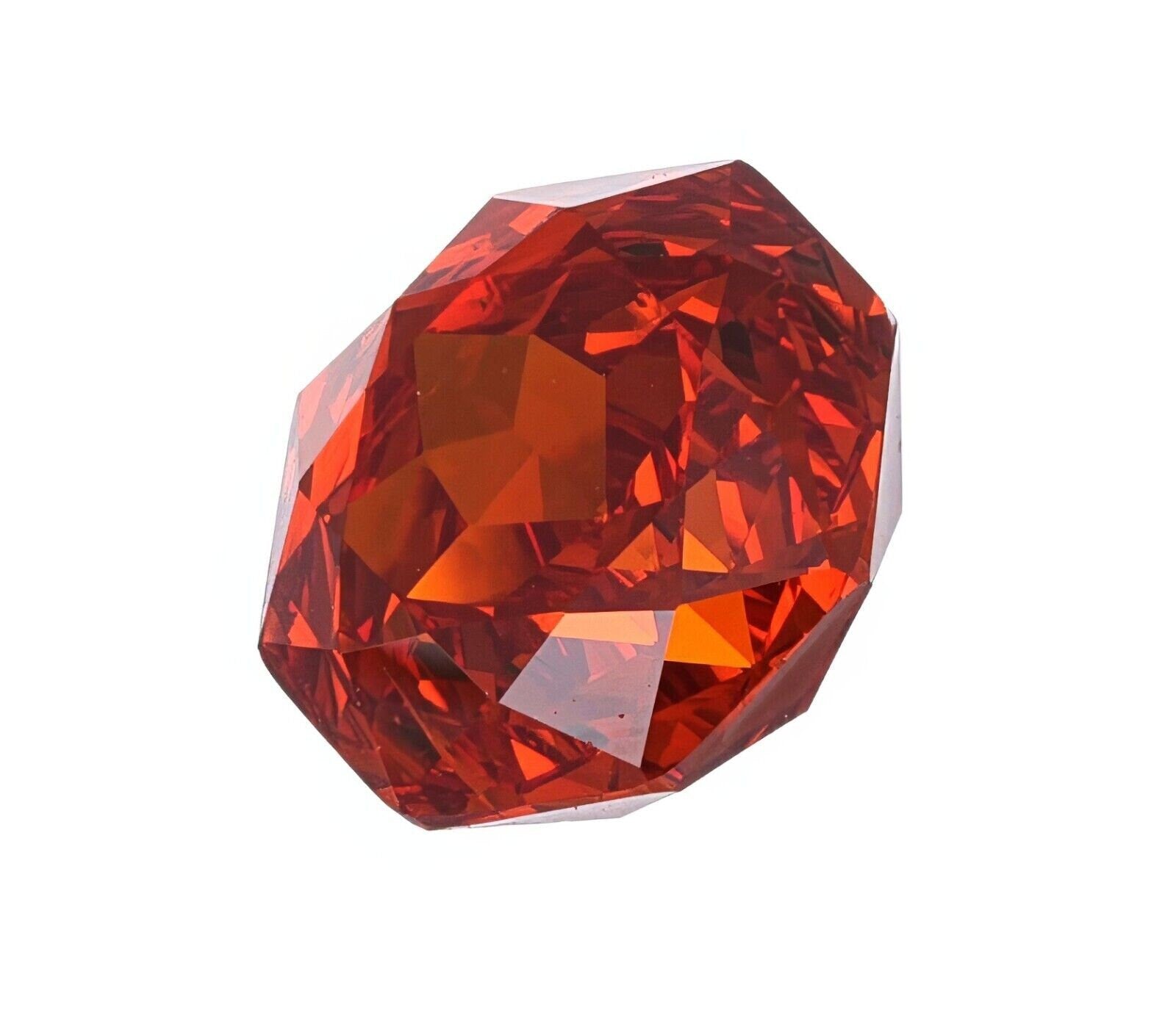 Cubic zirconia 8mm red octagon rose cut gemstone – for jewelry making