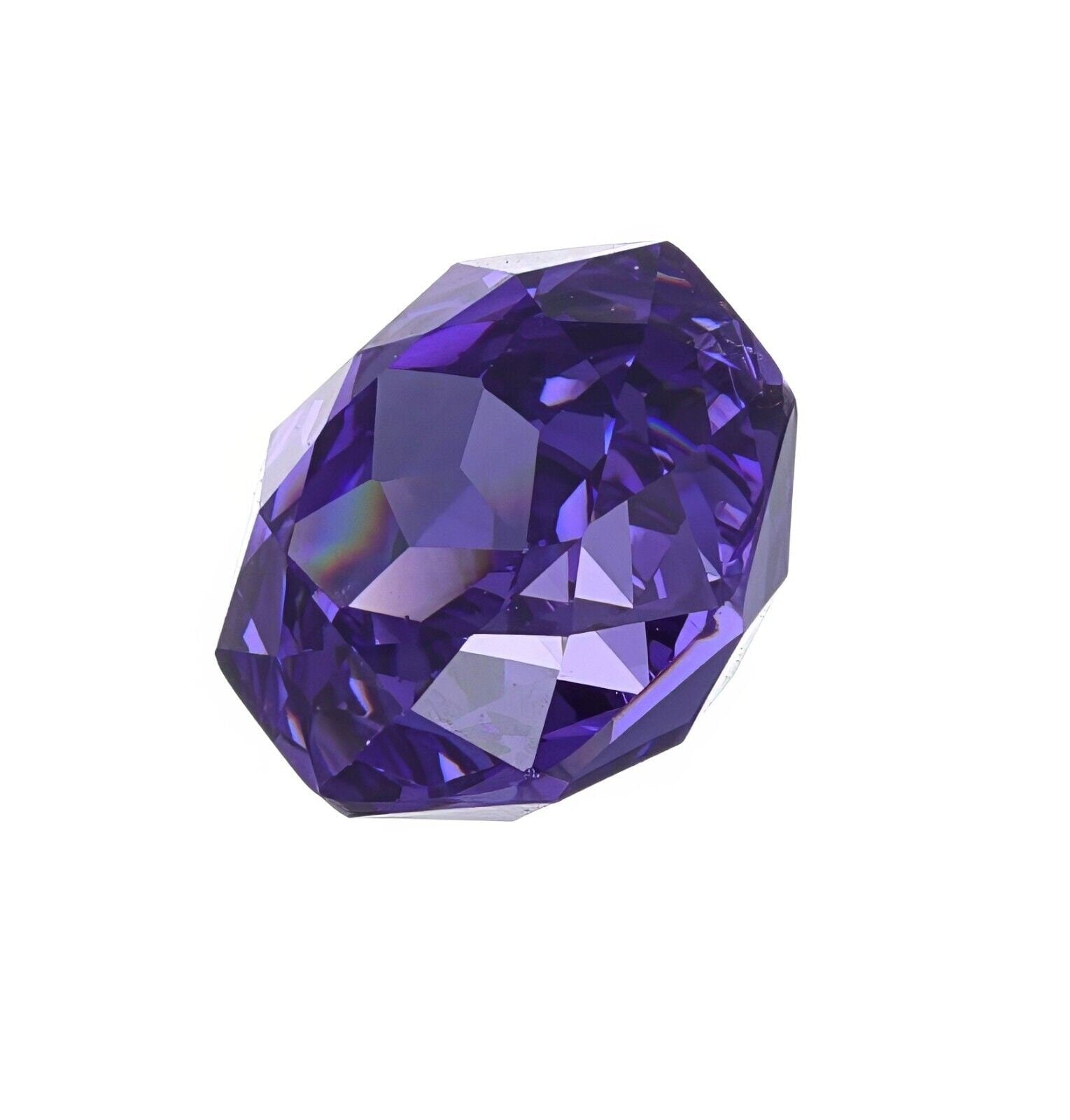 Cubic zirconia 8mm purple octagon rose cut gemstone – for jewelry making